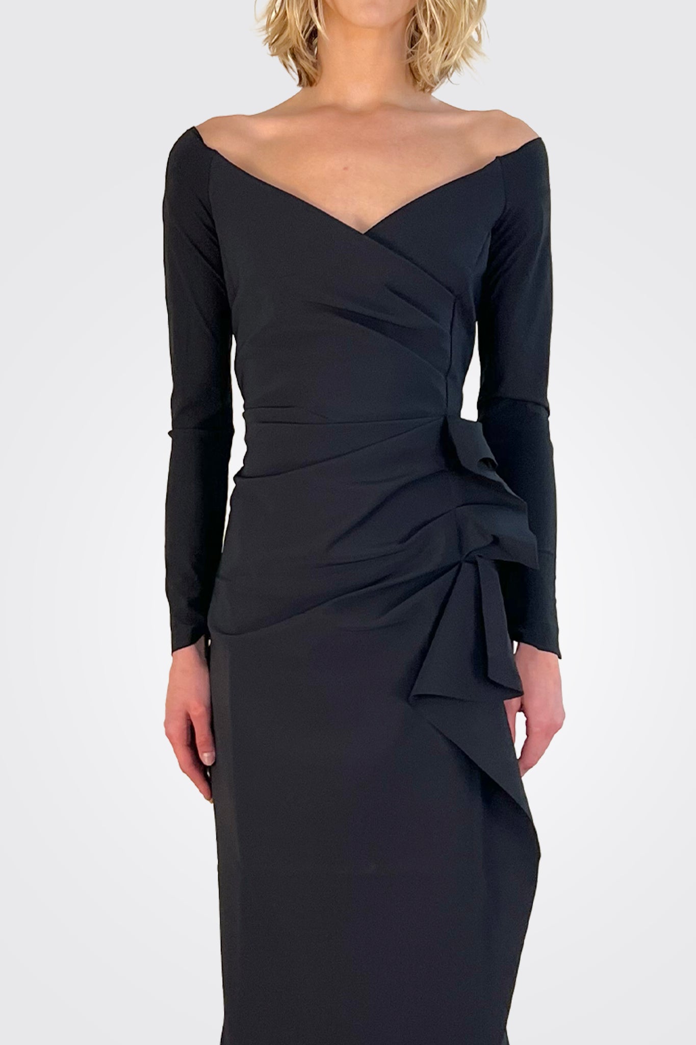 Silveria Long Dress - Black by Chiara Boni — alternate view