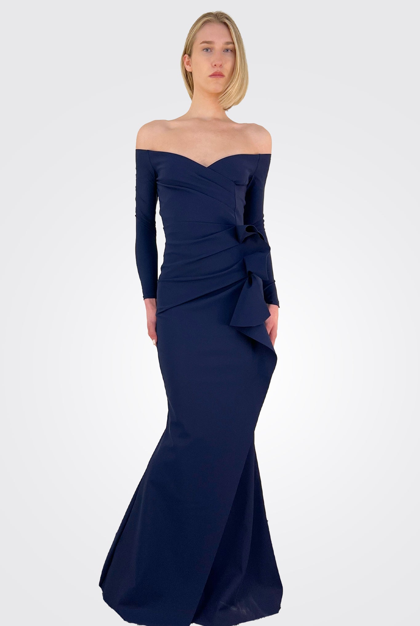 Silveria Long Dress - Blu Notte by Chiara Boni | 25 South Boutiques