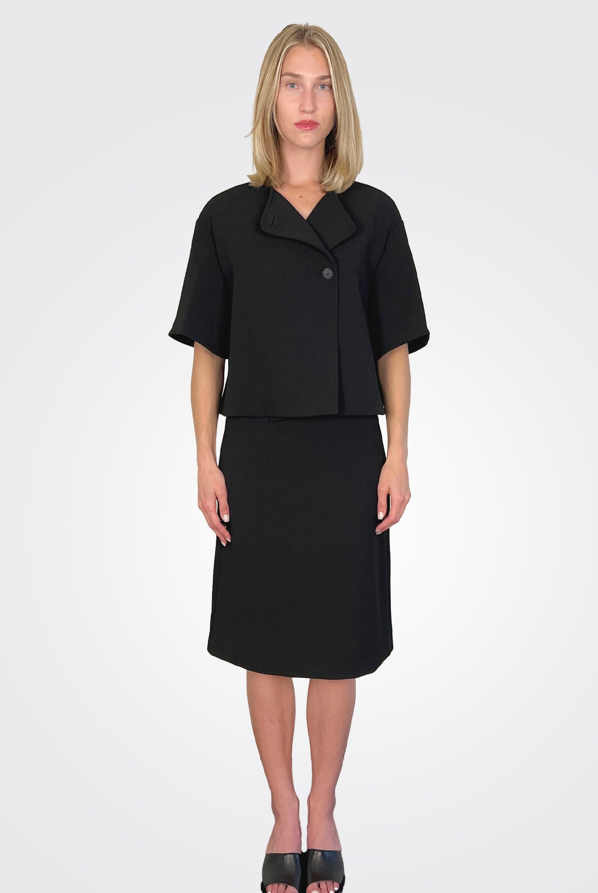 Knee Length Skirt - Black by Liviana Conti | 25 South Boutiques