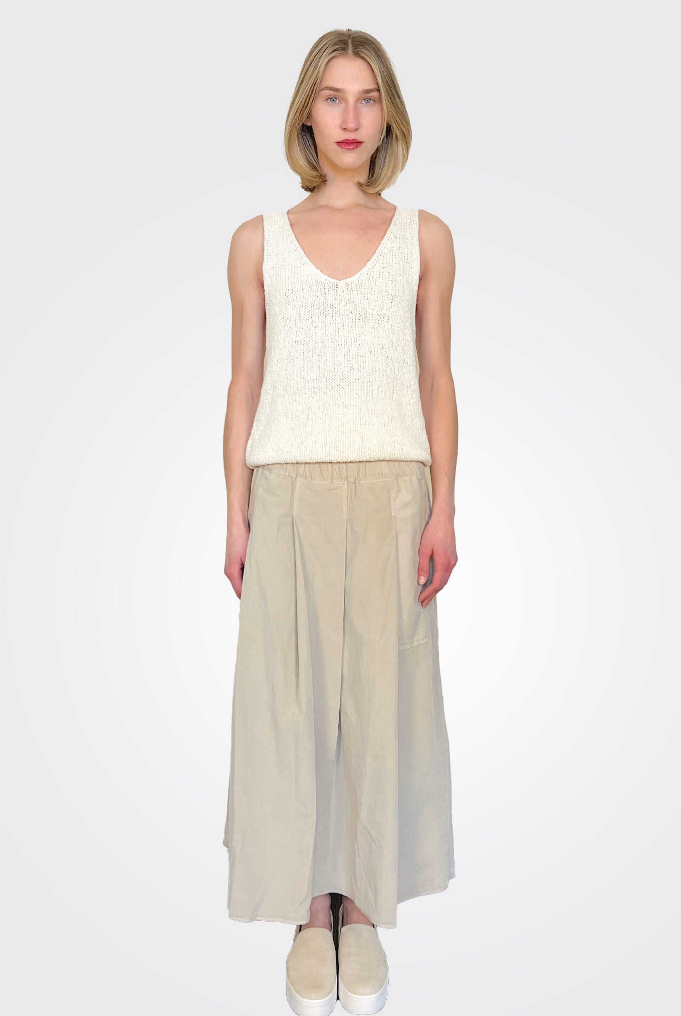 Maxi Skirt - Beige by Kristensen | 25 South Boutiques