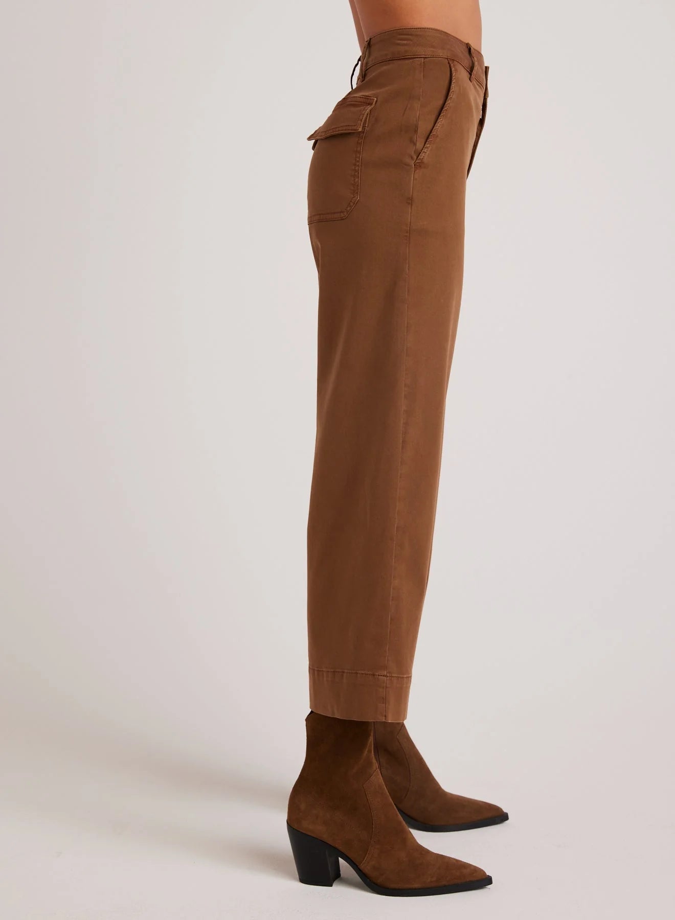 Sofia Wide Leg Crop - Spiced Brown by Bella Dahl — view 3