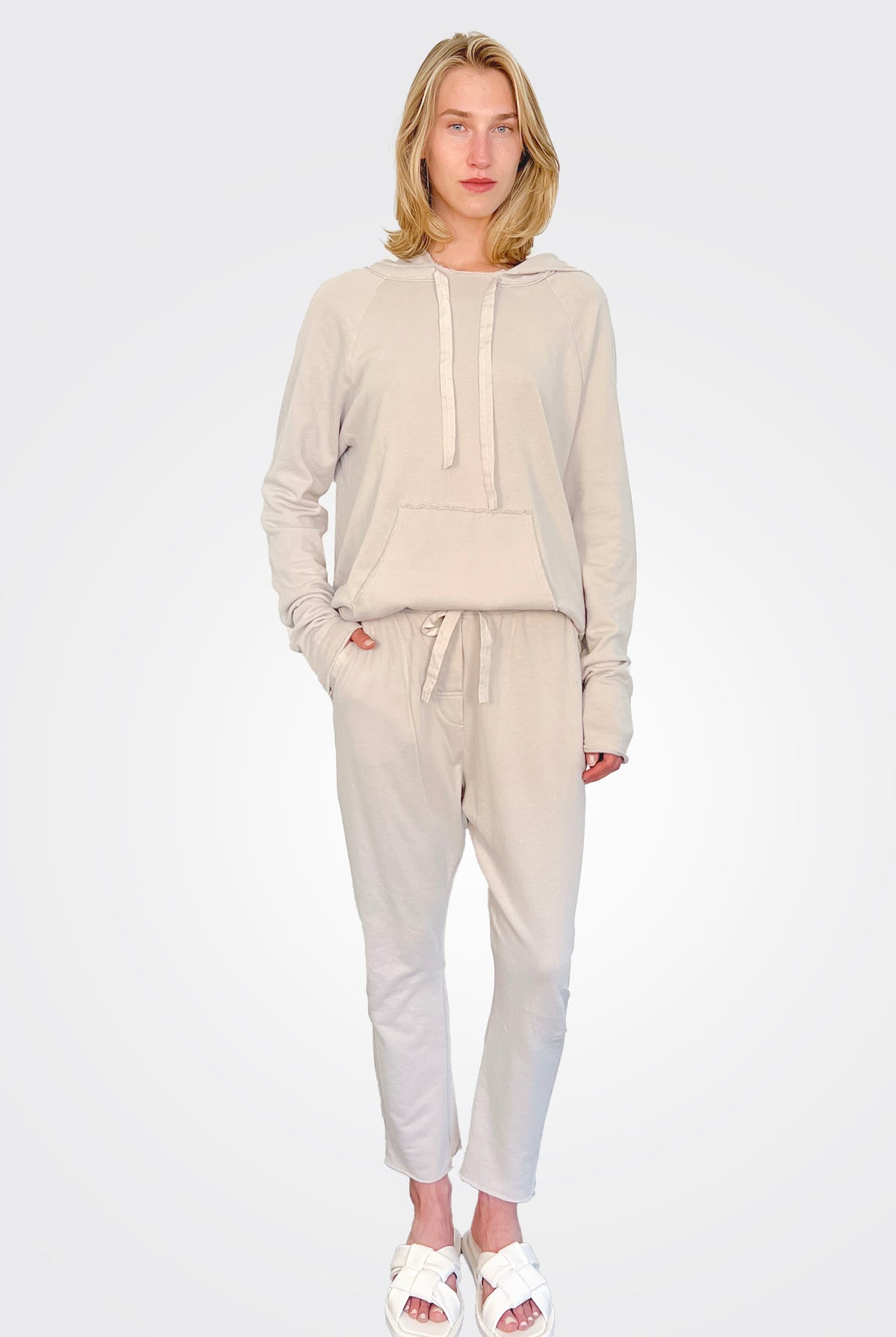 Ultra Light Sweat Hoodie - Chalk by Kristensen — view 4