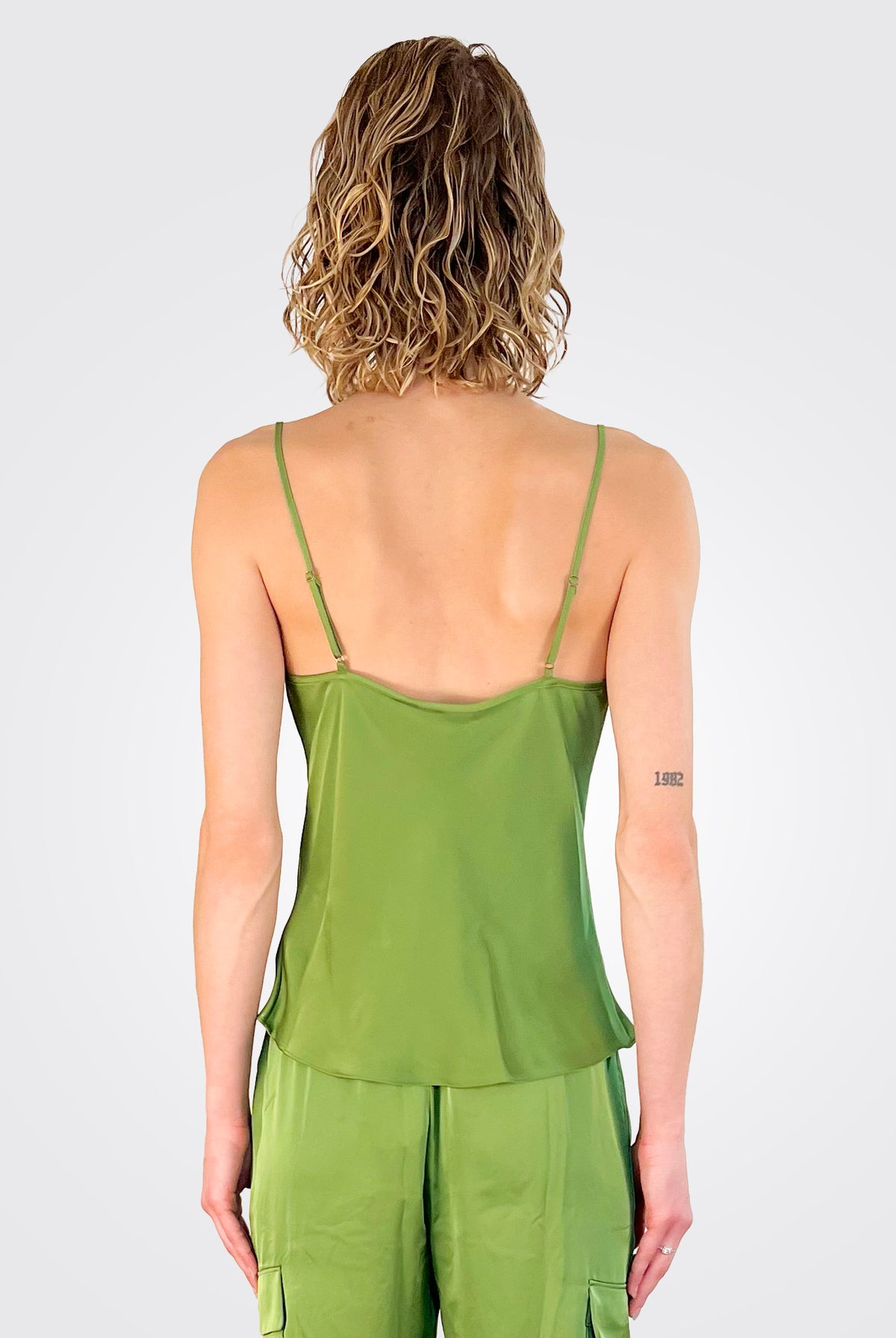 Abigail Cowl Neck Tank - Spruce by Ramy Brook — view 3