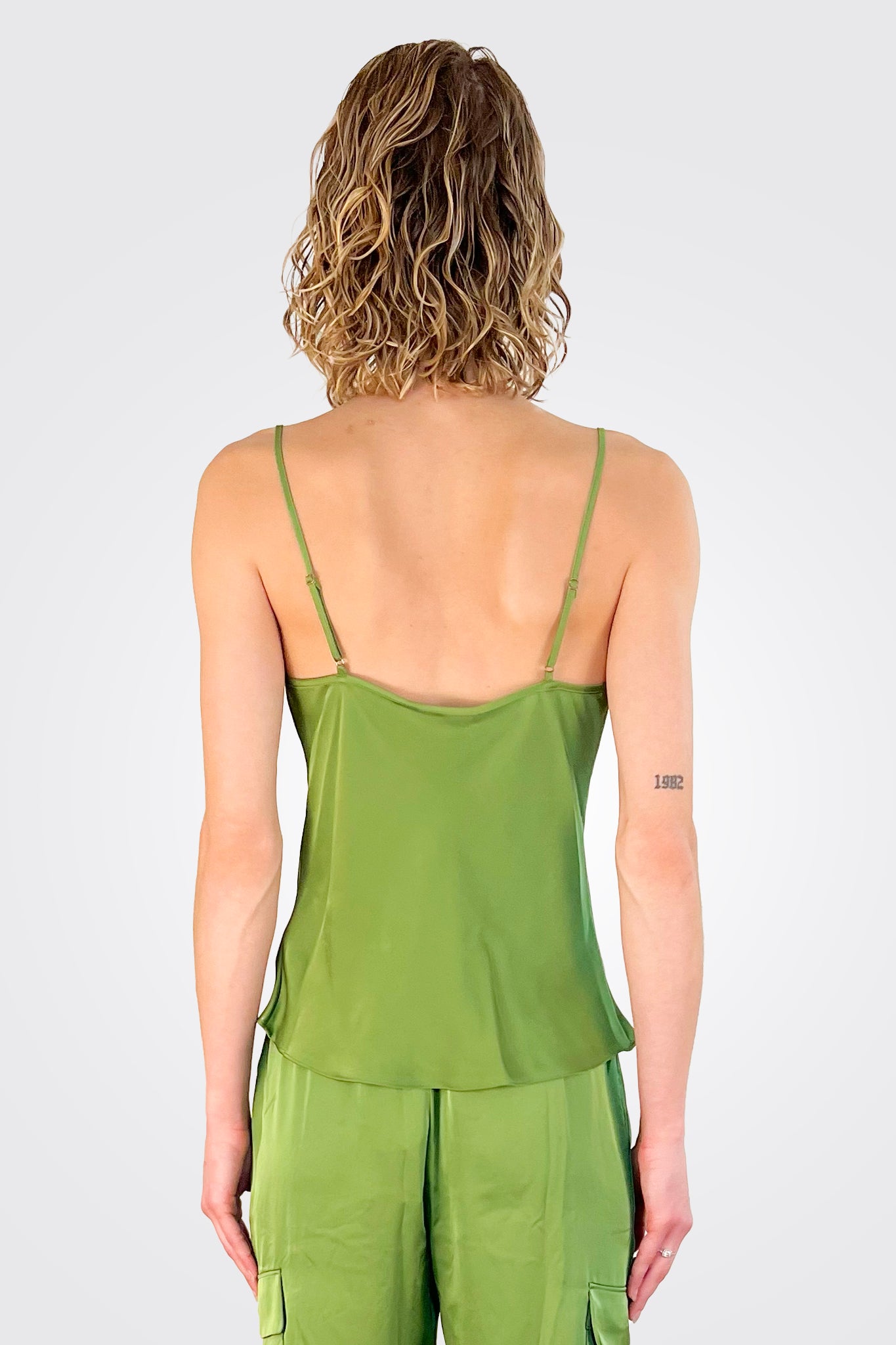 Abigail Cowl Neck Tank - Spruce by Ramy Brook — view 3