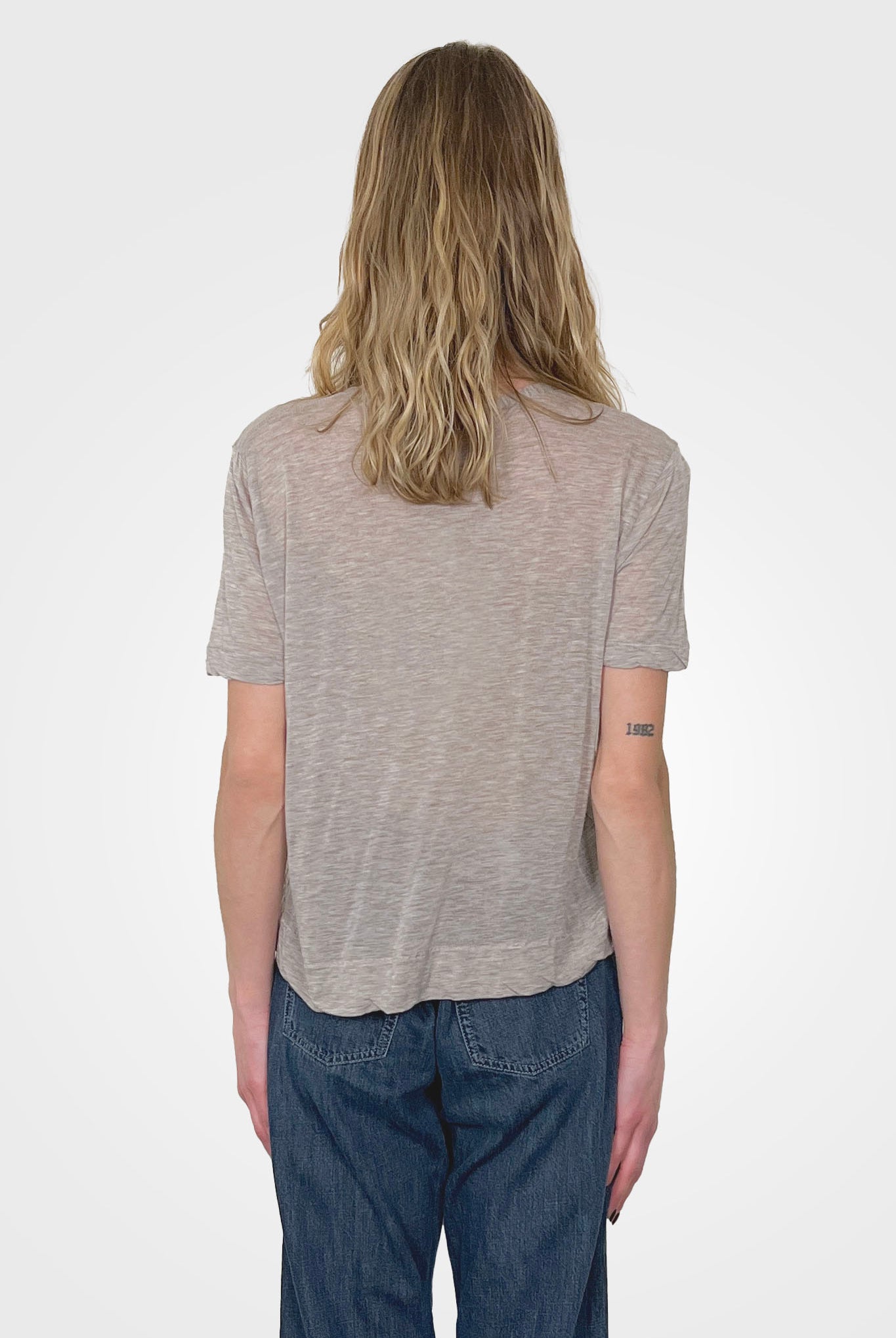 Short Sleeve Blouse - Latte by Private 0204 — alternate view