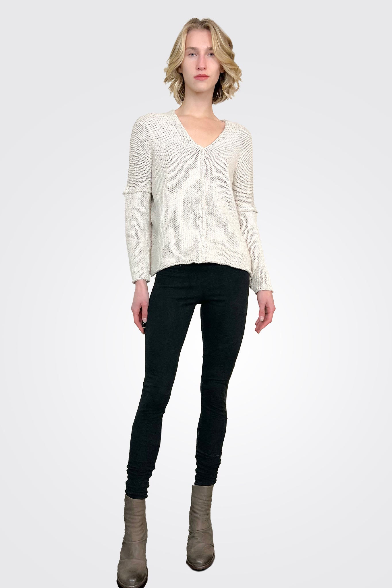 Chess Sweater - Chalk by Studio B3 — alternate view