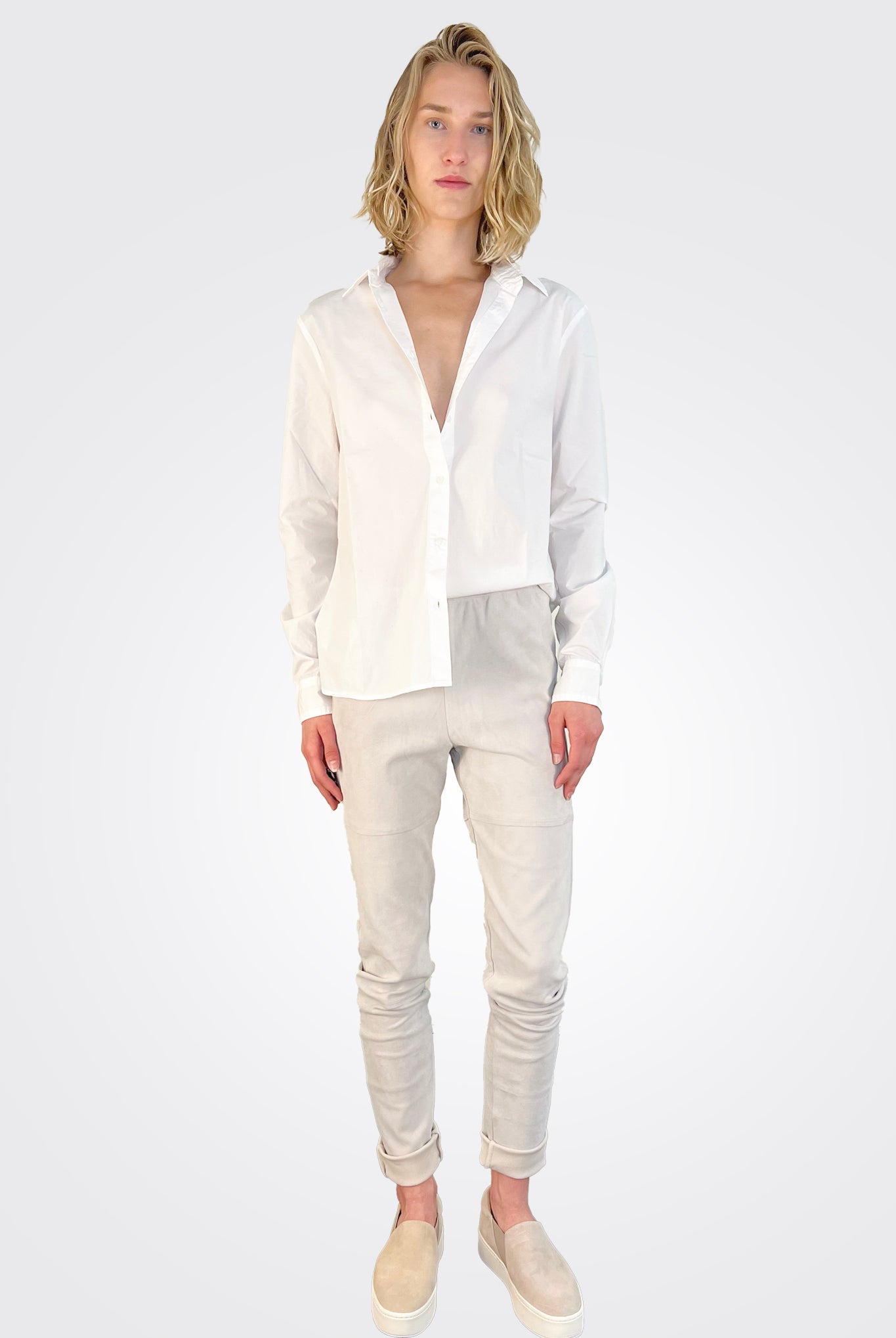Corduroy Legging Pants - Jute by Kristensen — alternate view