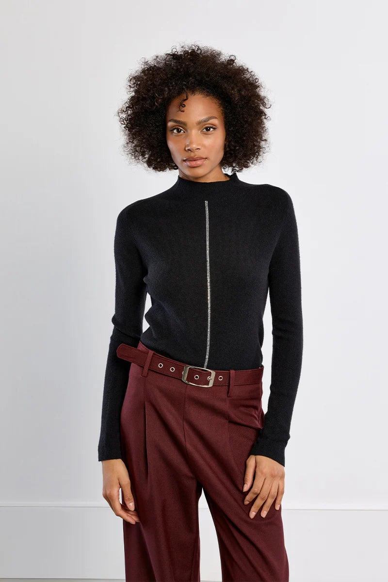 Rhinestone Sweater - Black by Molly Bracken | 25 South Boutiques