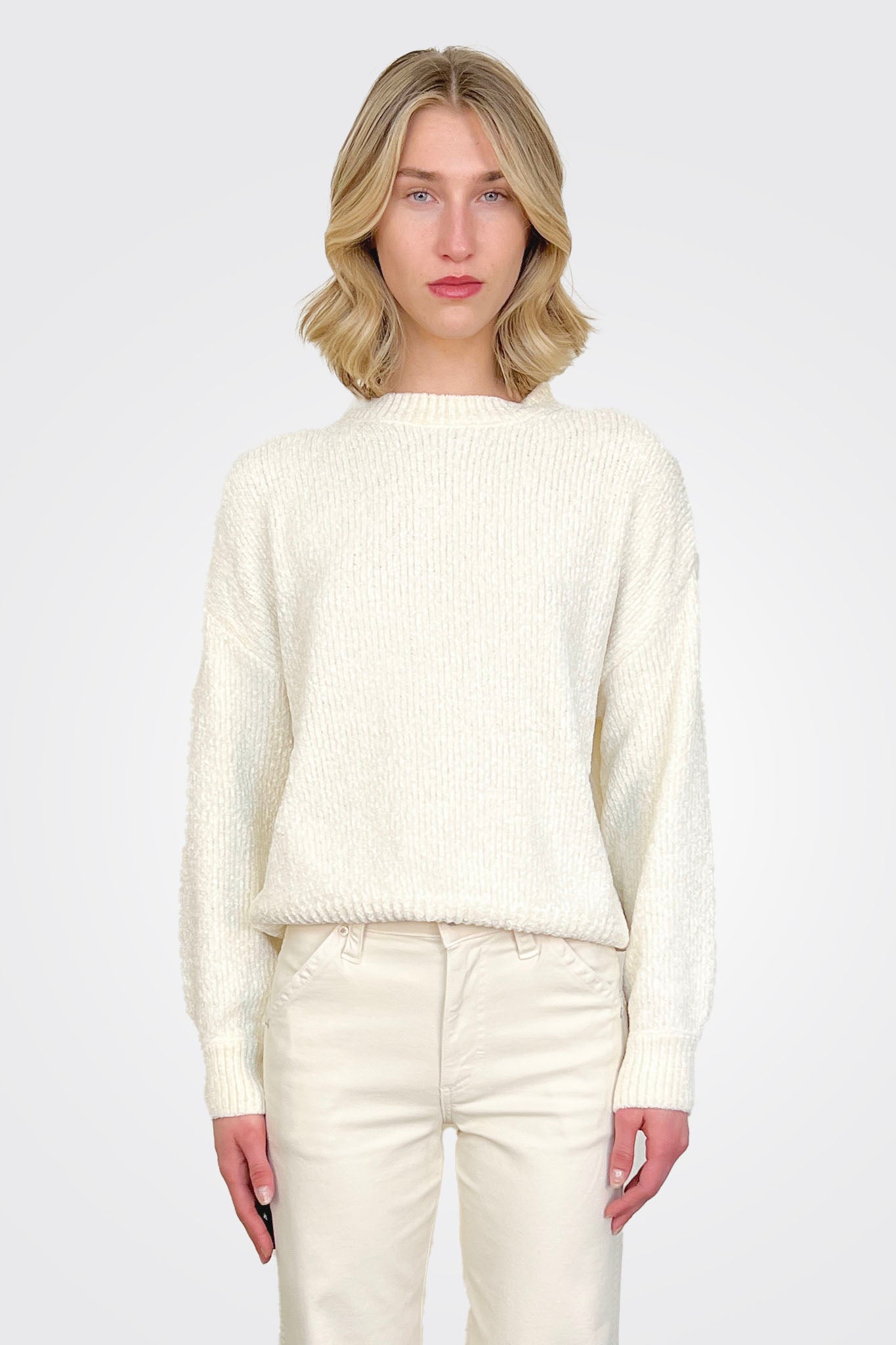 Crewneck Sweater - Cream by MeiMeij | 25 South Boutiques