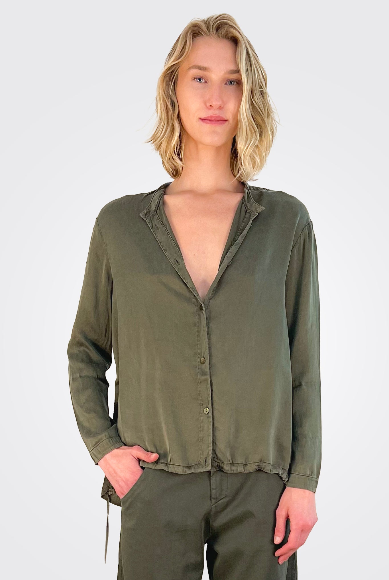 Button Down Tie Shirt - Forest by Transit Par-Such — alternate view