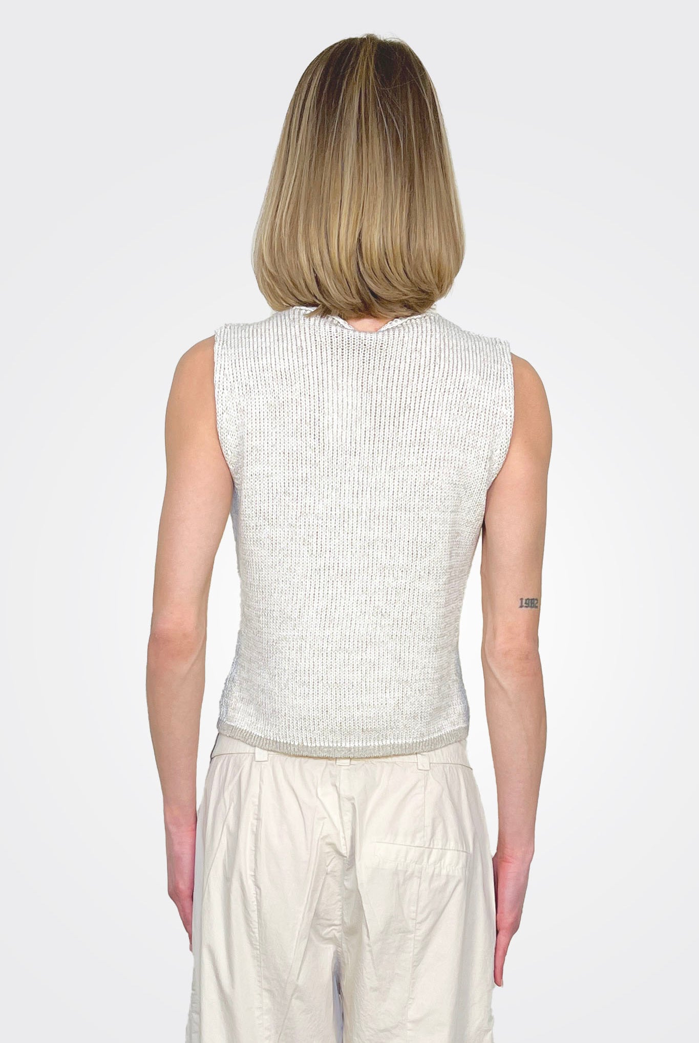 Two Tone Knit Tank - Milk by Transit Par-Such — alternate view