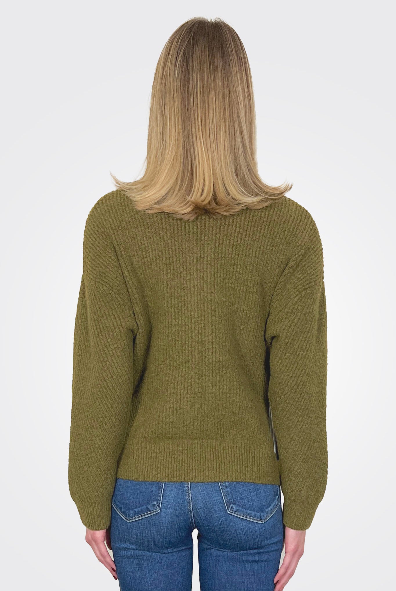 Cali Zip Up Sweater - Topiary by Michael Stars — view 3