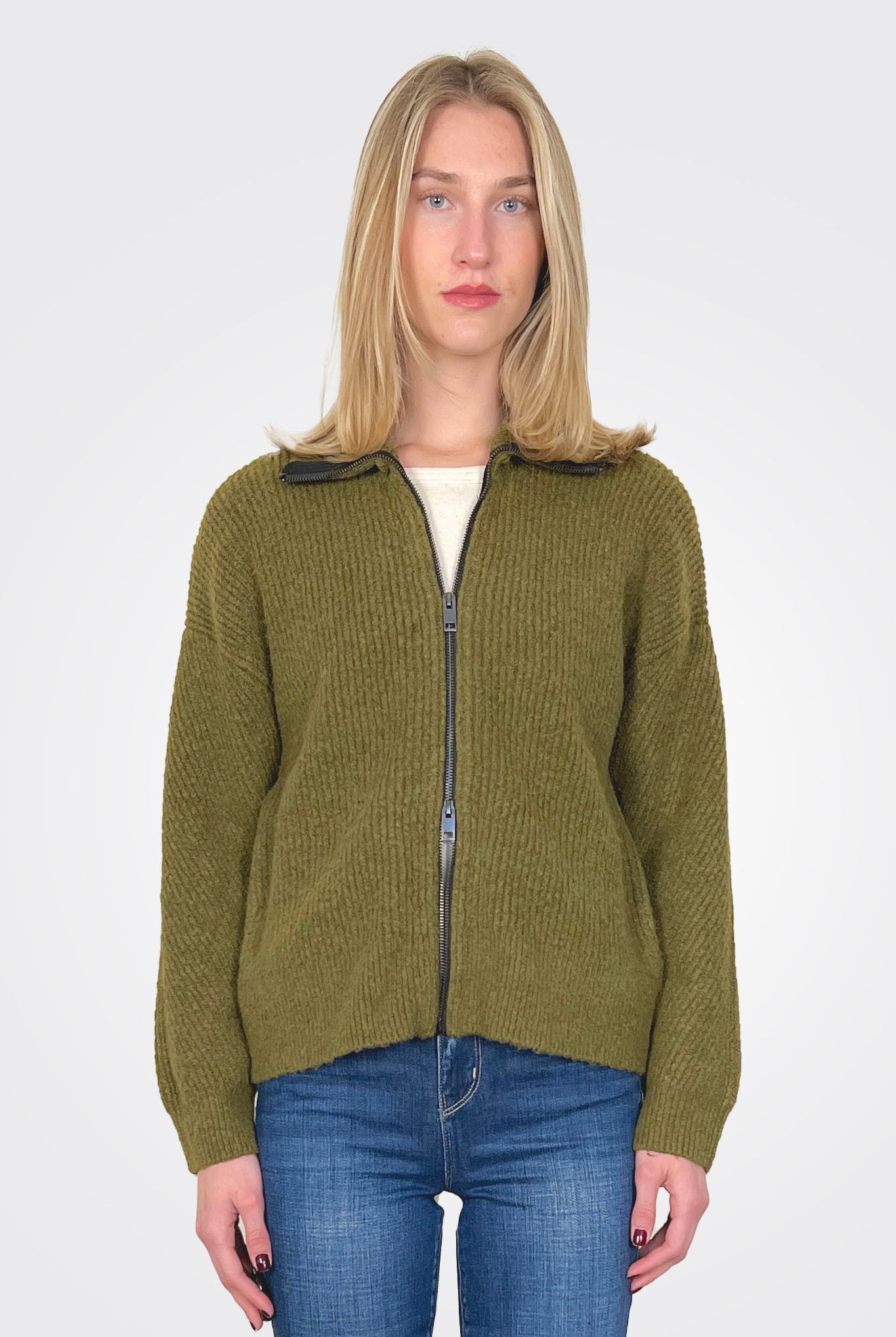 Cali Zip Up Sweater - Topiary by Michael Stars | 25 South Boutiques
