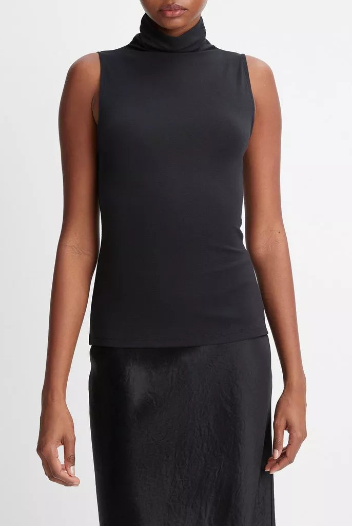 Sleeveless Turtleneck Top - Black by Vince | 25 South Boutiques
