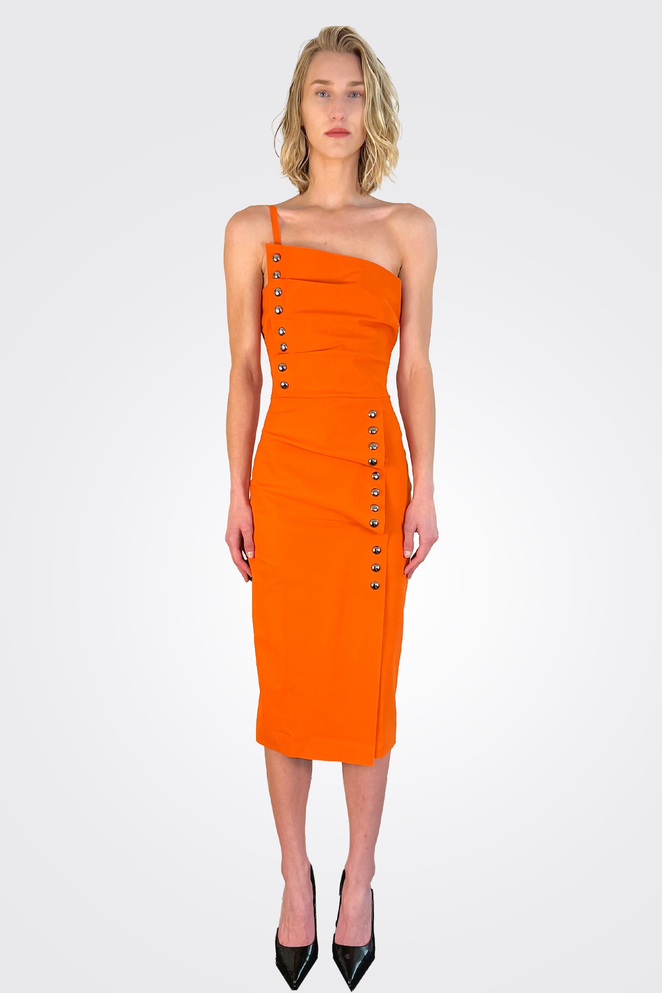 Valbona Button Detail Cocktail Dress - Rame by Chiara Boni | 25 South Boutiques