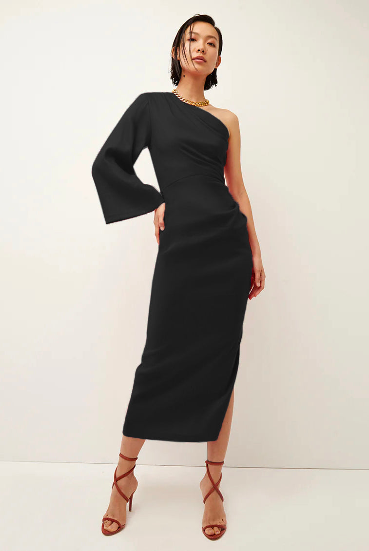Patsy Linen Dress - Black by Veronica Beard | 25 South Boutiques