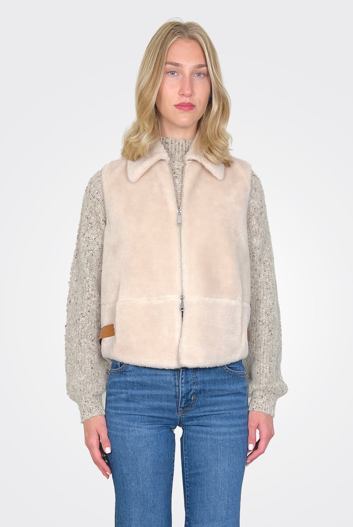 Eugenio Jersey Jacket - Beige by Marella | 25 South Boutiques