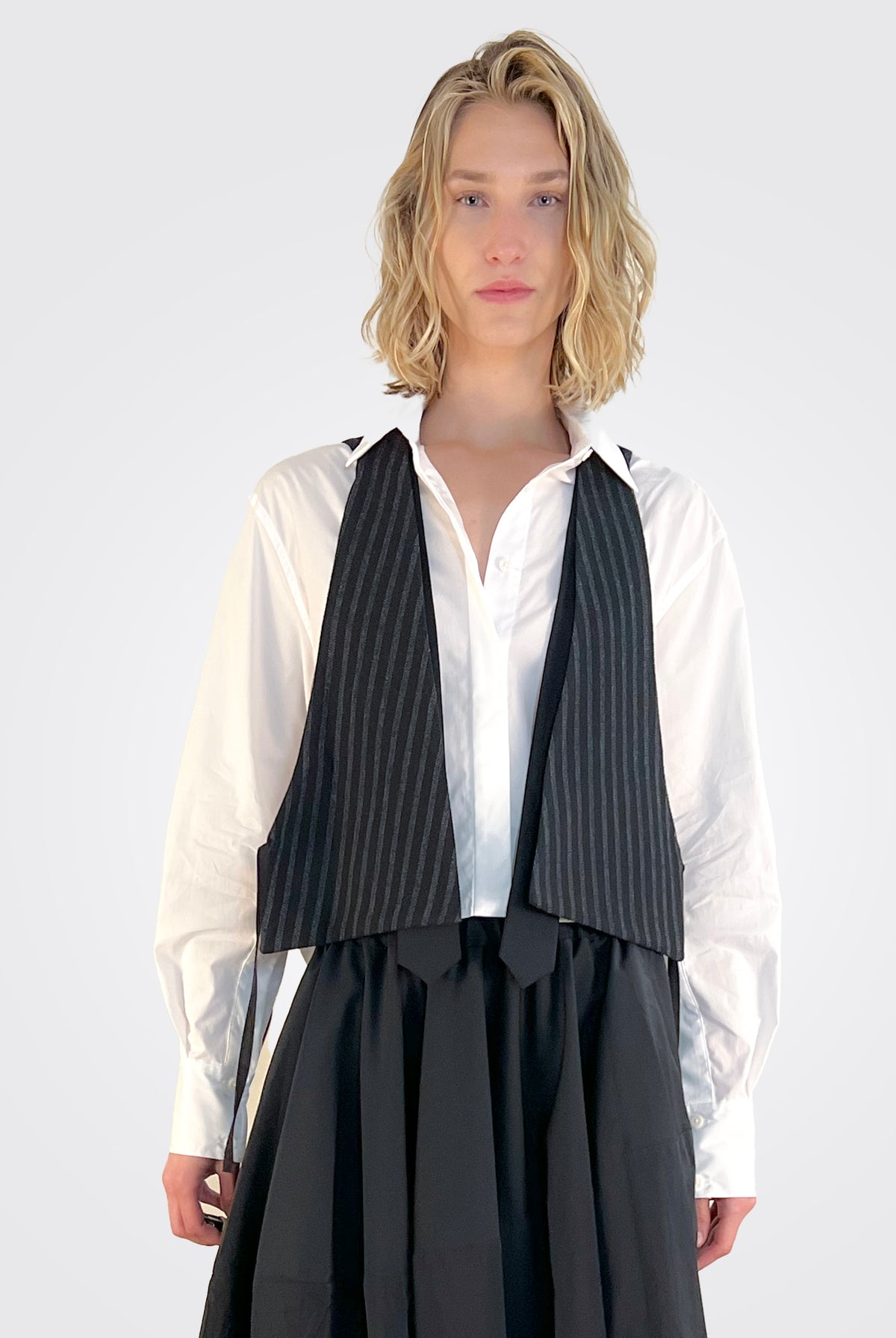 Pinstripe Vest - Nero by Malloni | 25 South Boutiques