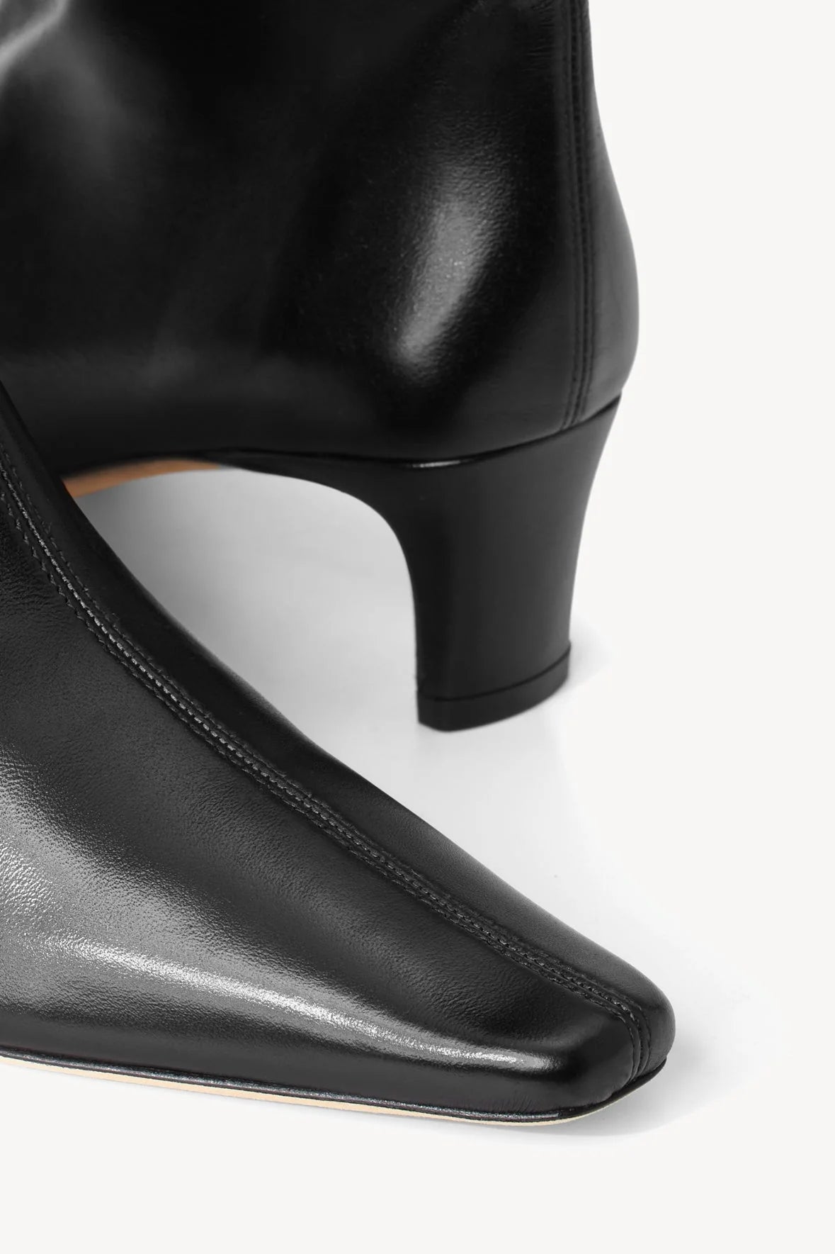 Wally Tall Leather Boot - Black by STAUD — view 5