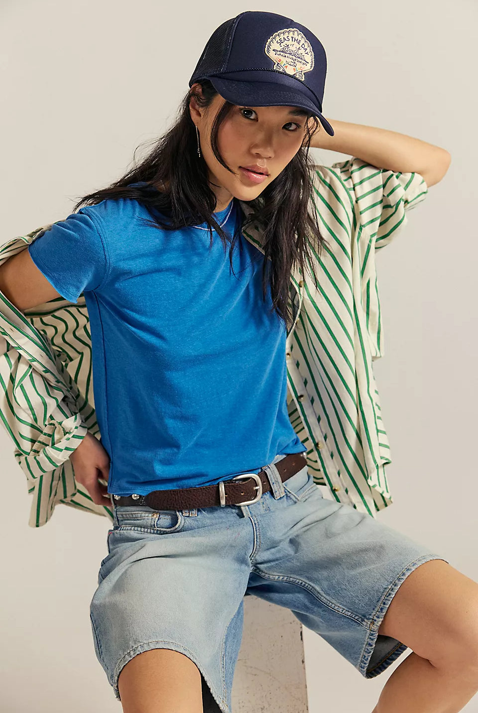 Nova Tee - Deep Water by Free People — view 3