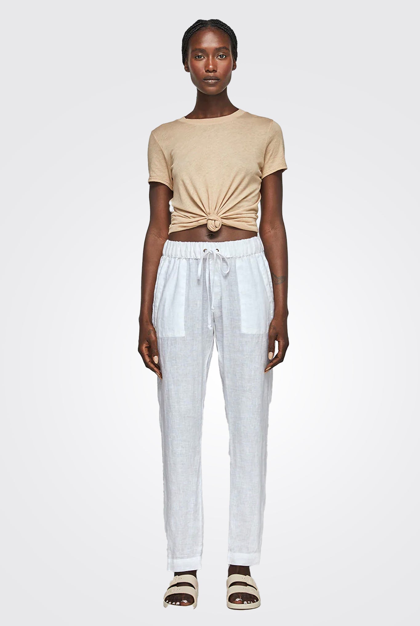 Easy Linen Pant - White by Enza Costa | 25 South Boutiques