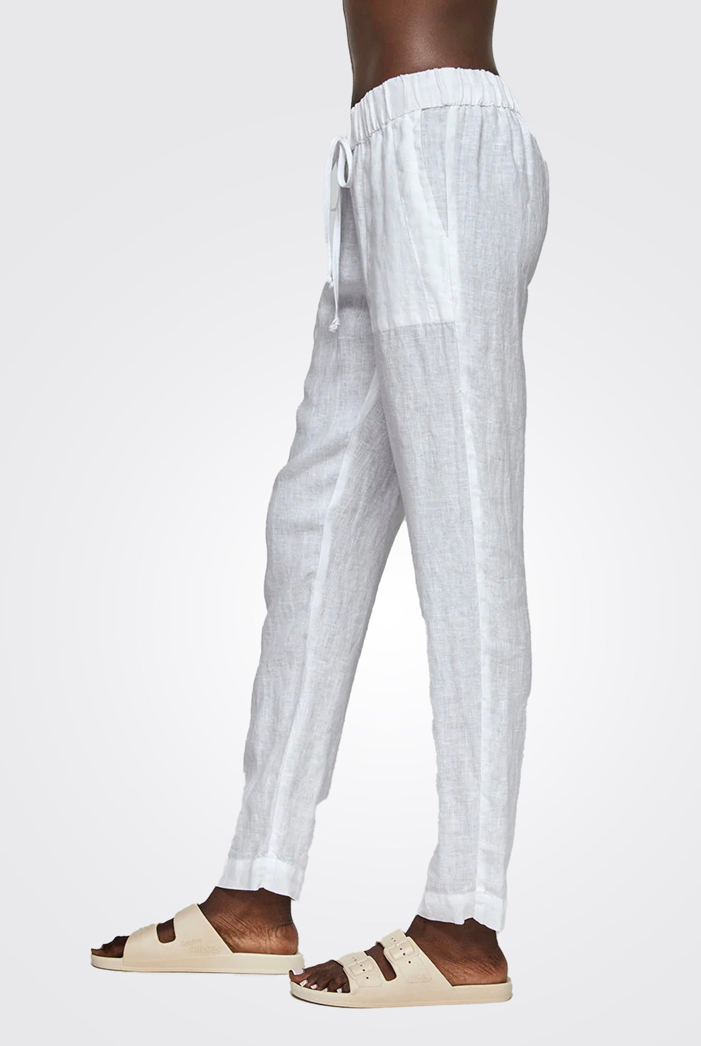 Easy Linen Pant - White by Enza Costa — view 3