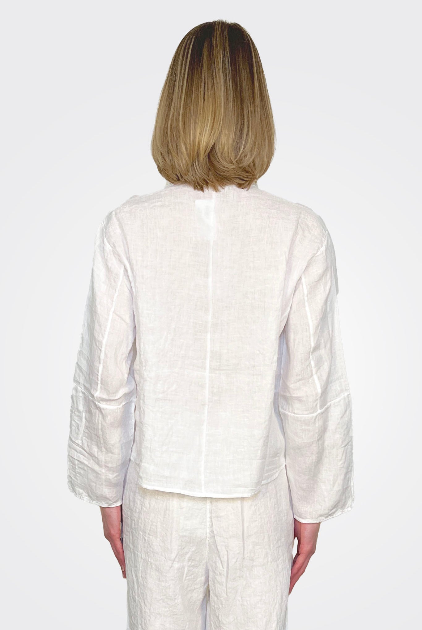 Crop Boxy Shirt - White by Transit Par-Such — view 3