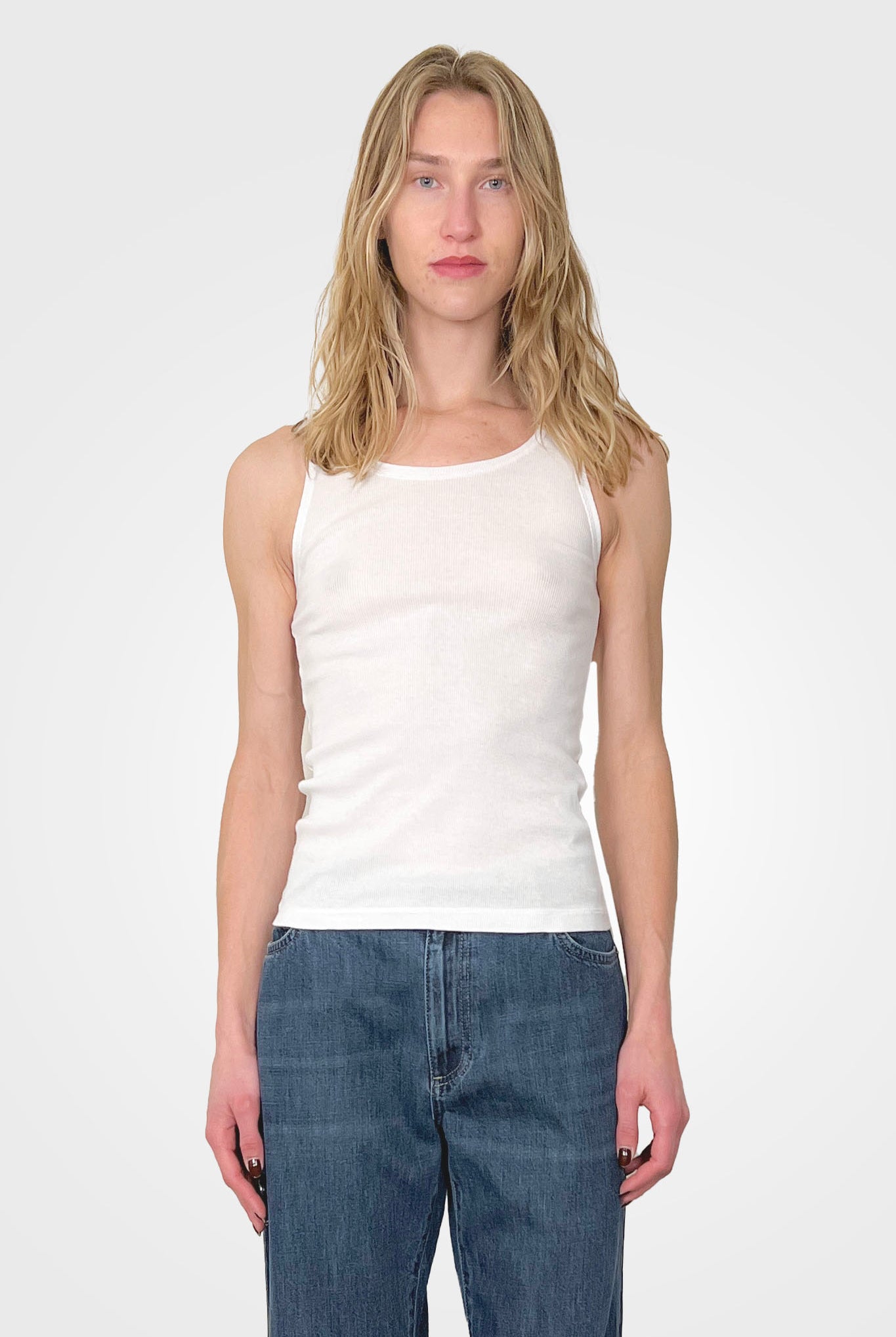 Cotton Singlet - White by Private 0204 | 25 South Boutiques