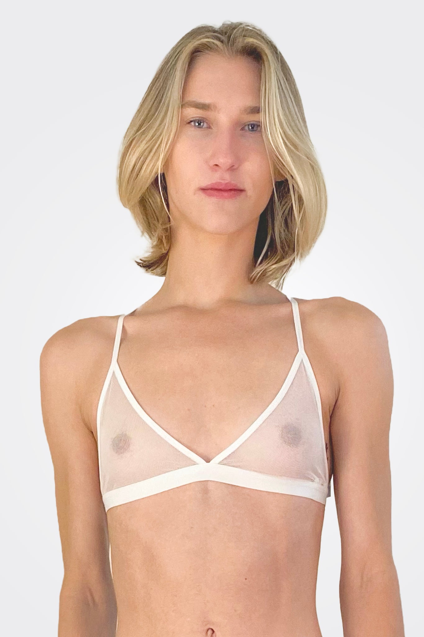 Odelyn Triangle Bra - White by Skin | 25 South Boutiques