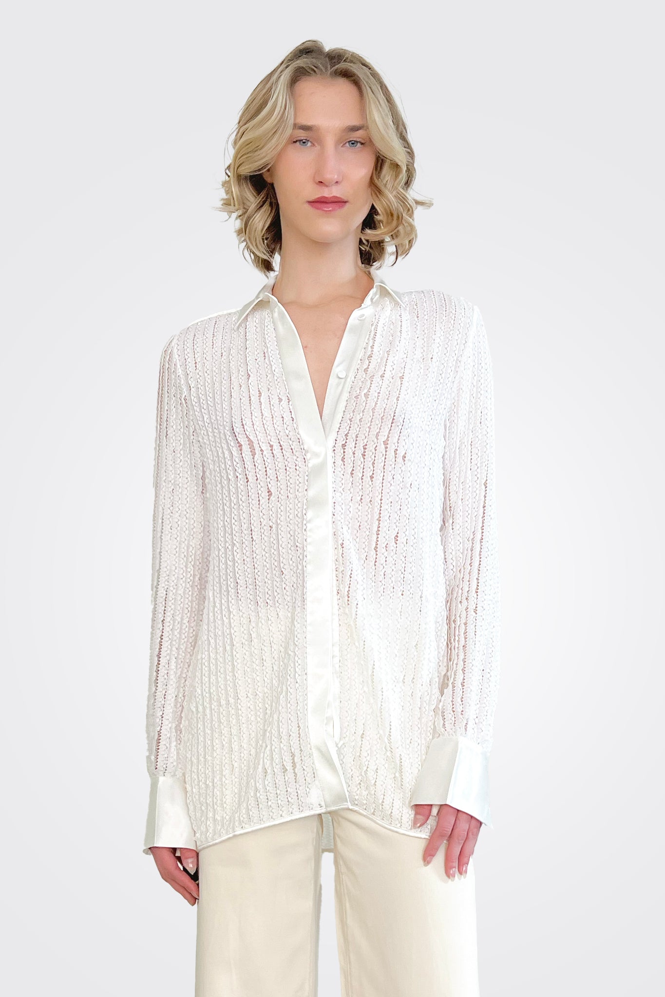 Achty Blouse - Natural White by Charo Ruiz — view 5