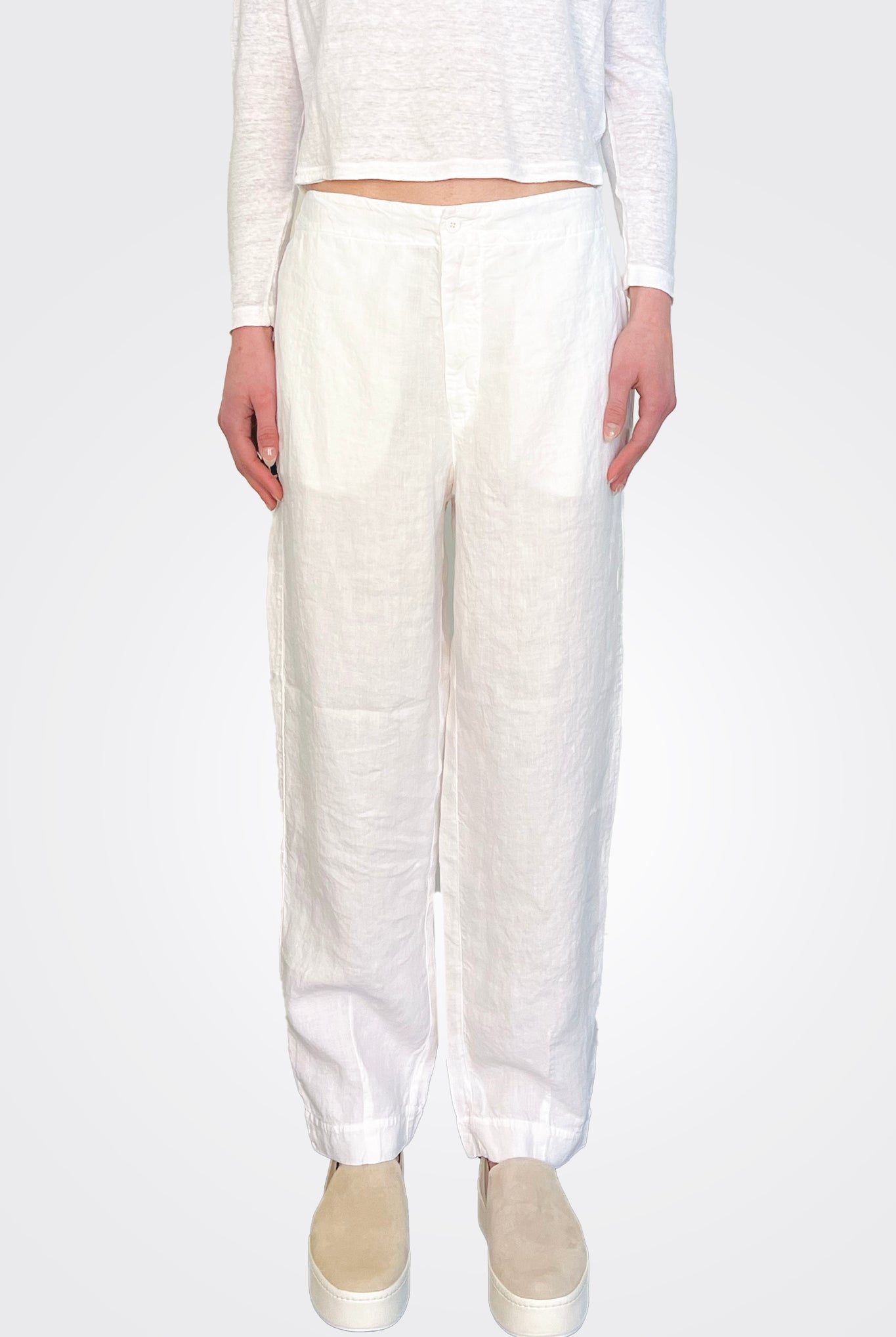 Linen Pocket Pants - White by Transit Par-Such — alternate view
