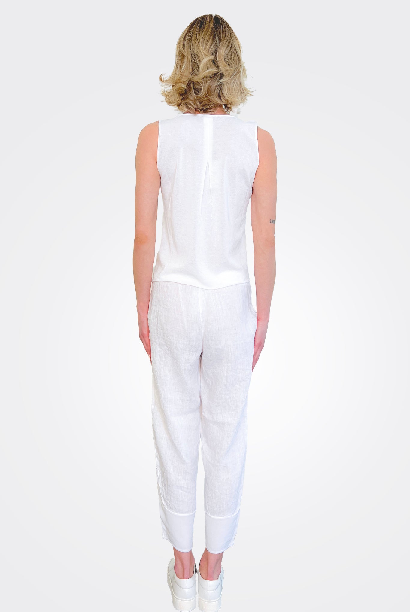 Cropped Ankle Trousers - White by Transit Par-Such — view 3