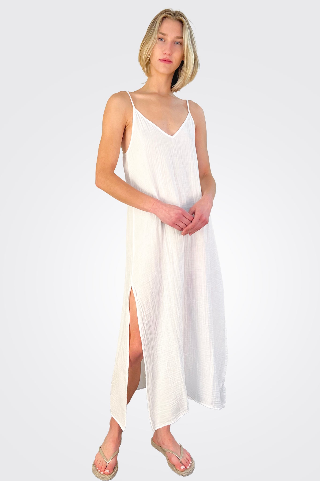 Gauze Dress - White by Stark X | 25 South Boutiques
