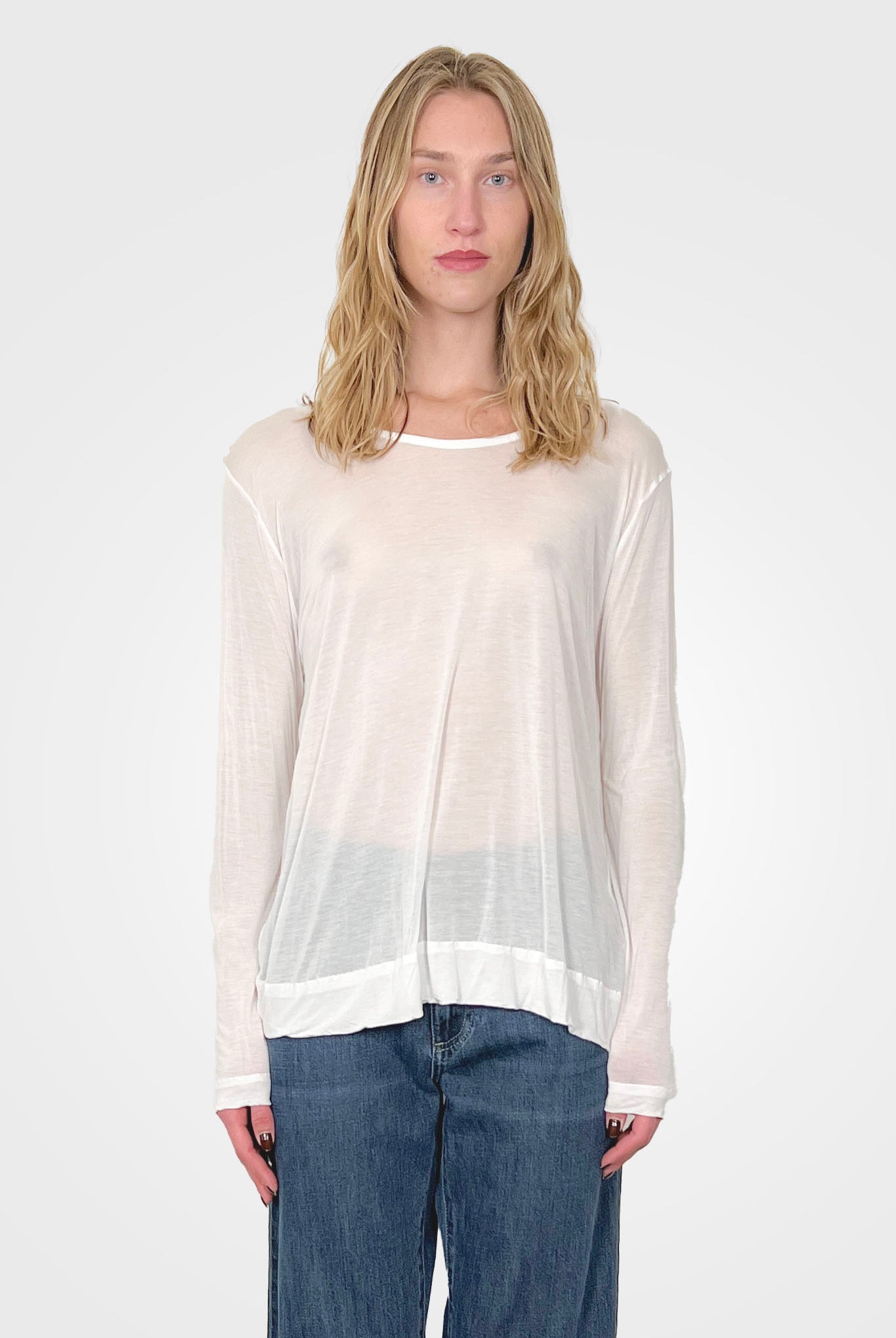 Long Sleeve Blouse - White by Private 0204 | 25 South Boutiques