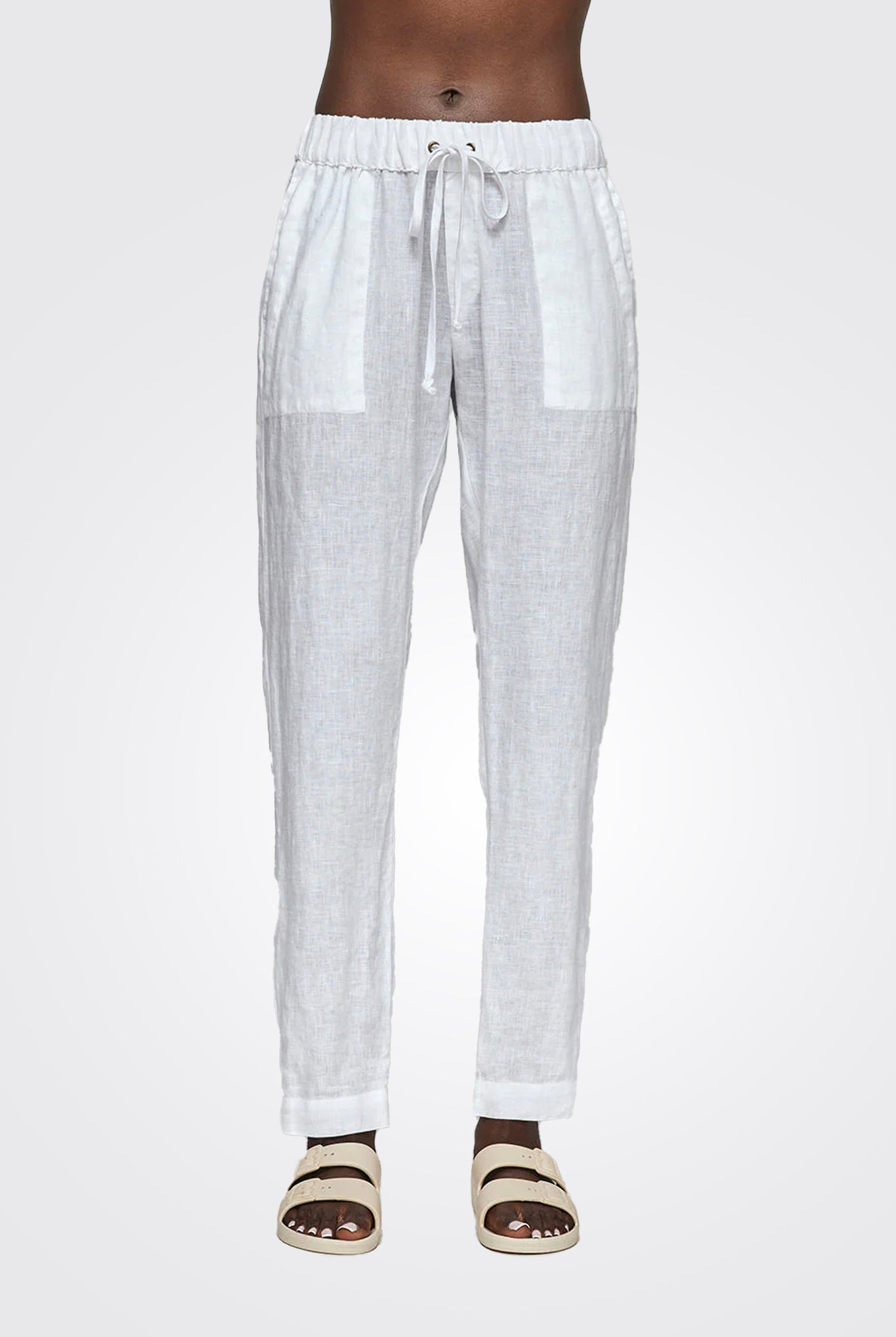Easy Linen Pant - White by Enza Costa — alternate view
