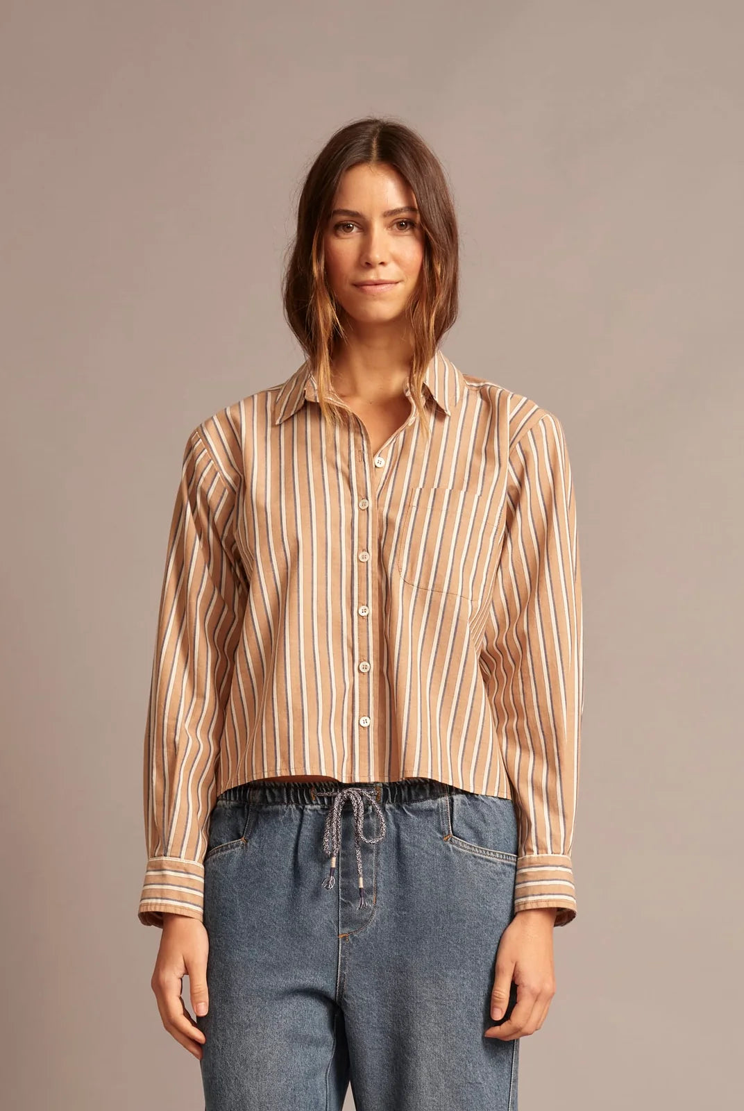 Wyler Shirt - Hickory Navy by Xirena — view 3