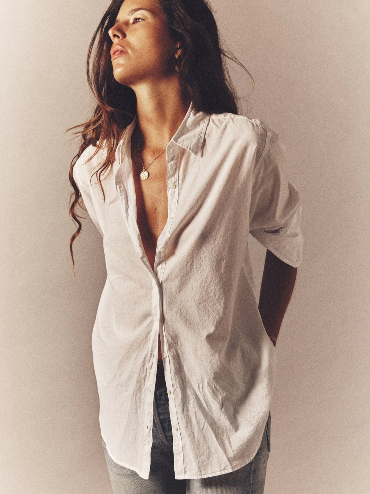 Beau Cotton Shirt - White by Xirena — view 4