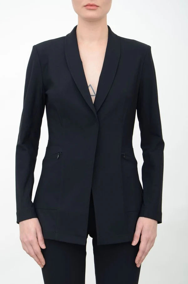 Valbella Tech Stretch Blazer - Black by Elaine Kim | 25 South Boutiques