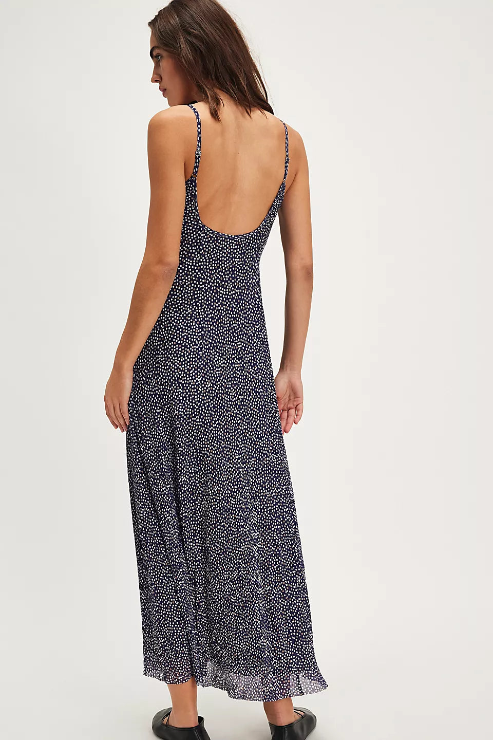Zoey Printed Maxi Dress - Navy Combo by Free People — alternate view