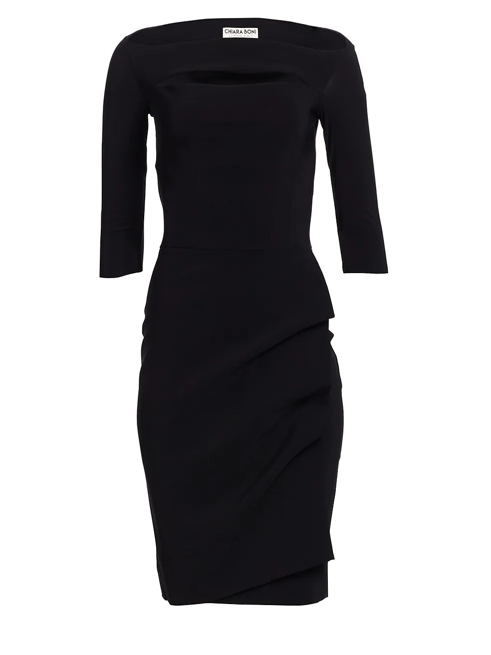 Kate Boatneck Sheath Dress - Black by Chiara Boni — view 3