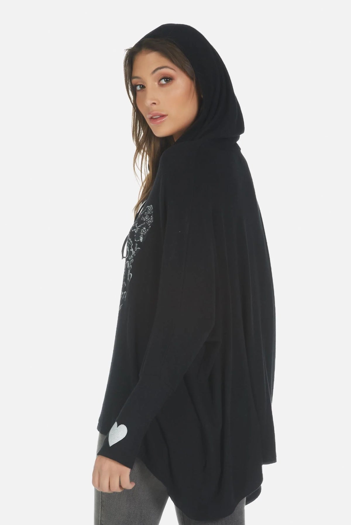 Wilma Hooded Pullover - Heart Leopard by Lauren Moshi — alternate view