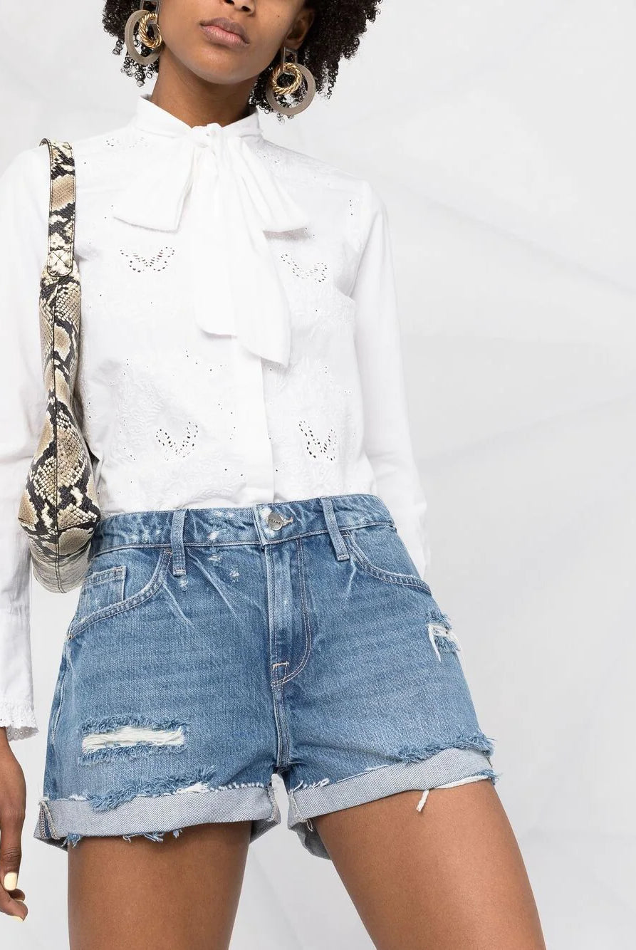 Le Grand Garcon Rip Shorts - Mori by Frame — view 3