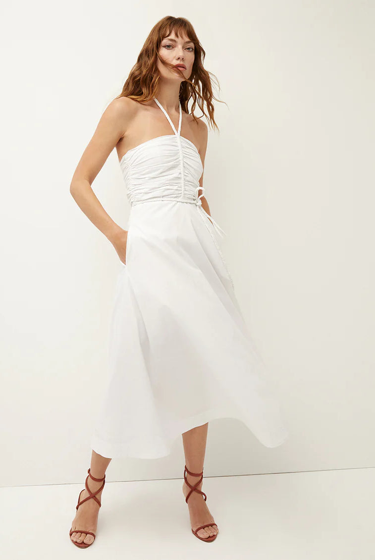 Tucker Dress - White by Veronica Beard — view 3