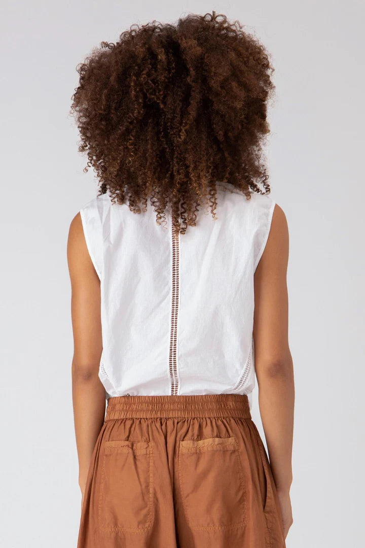 Alexandria Sleeveless Top - White by Burning Torch — view 3