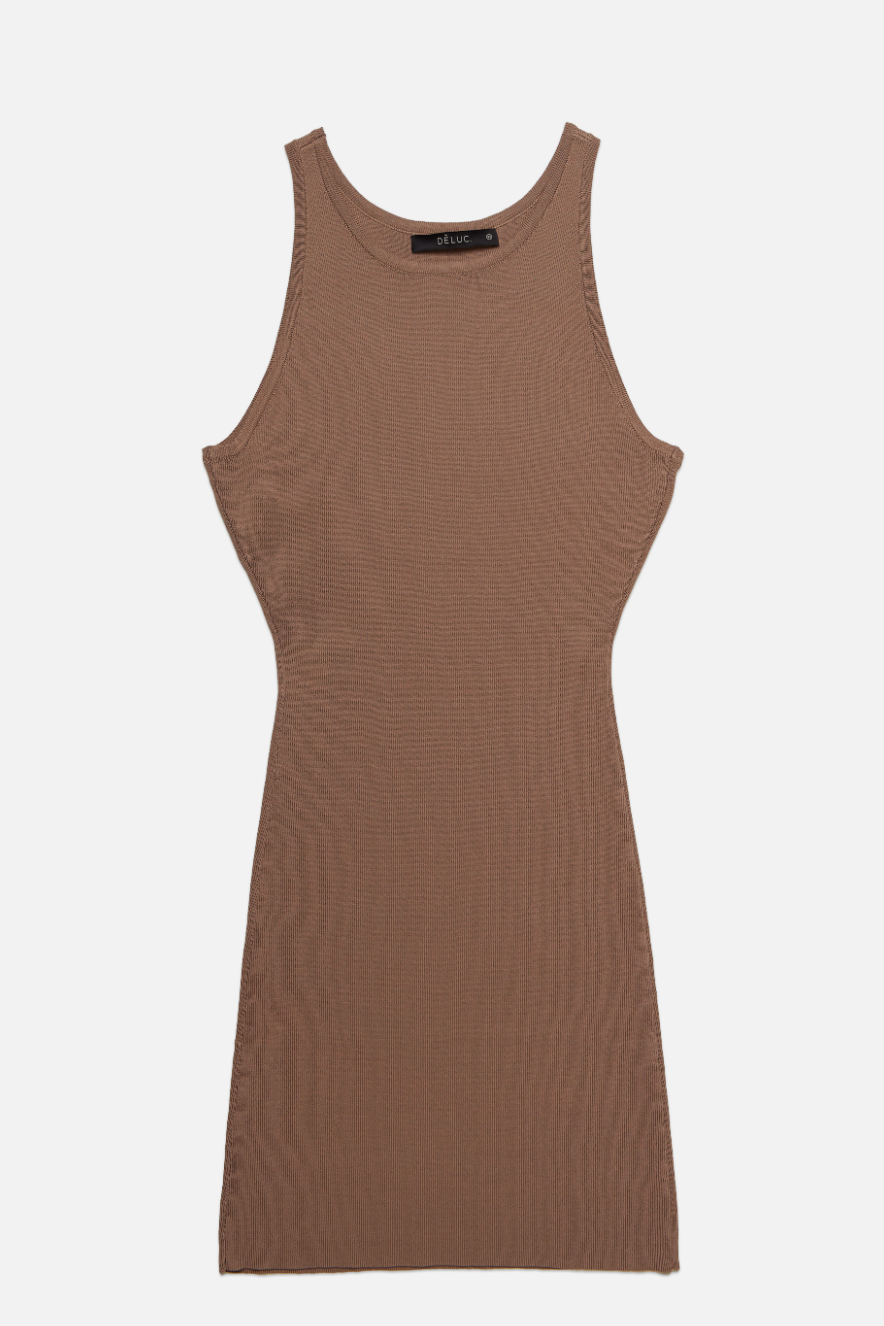 Halley Knitted Dress - Mink by Deluc — alternate view