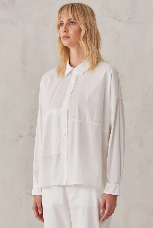 Oversized Pocket Blouse - White by Transit Par-Such — view 3