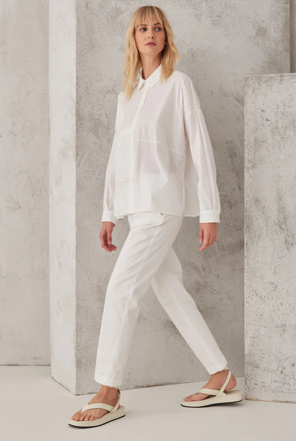 Oversized Pocket Blouse - White by Transit Par-Such — view 4