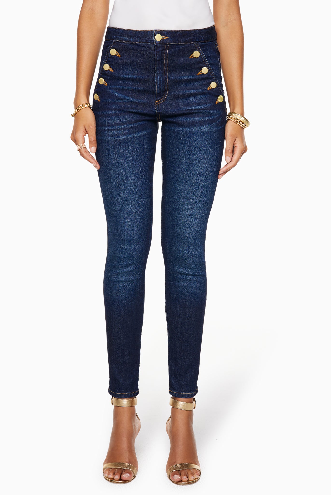 Helena High-Rise Skinny Jean - Dark Rinse by Ramy Brook — view 3