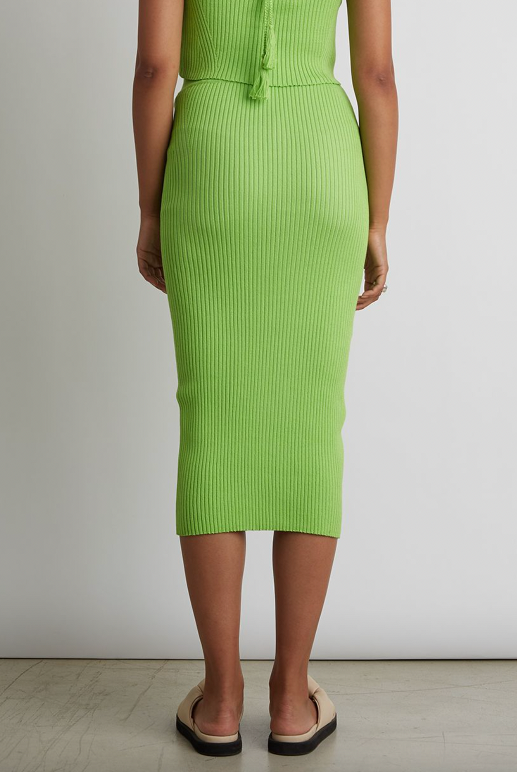 Mia Tube Skirt - Lime by Eleven Six — view 3