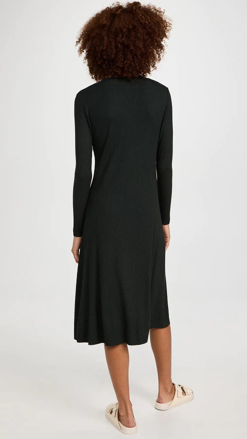 A Coste Flare Cardigan Dress - Dark Cedar — view 4